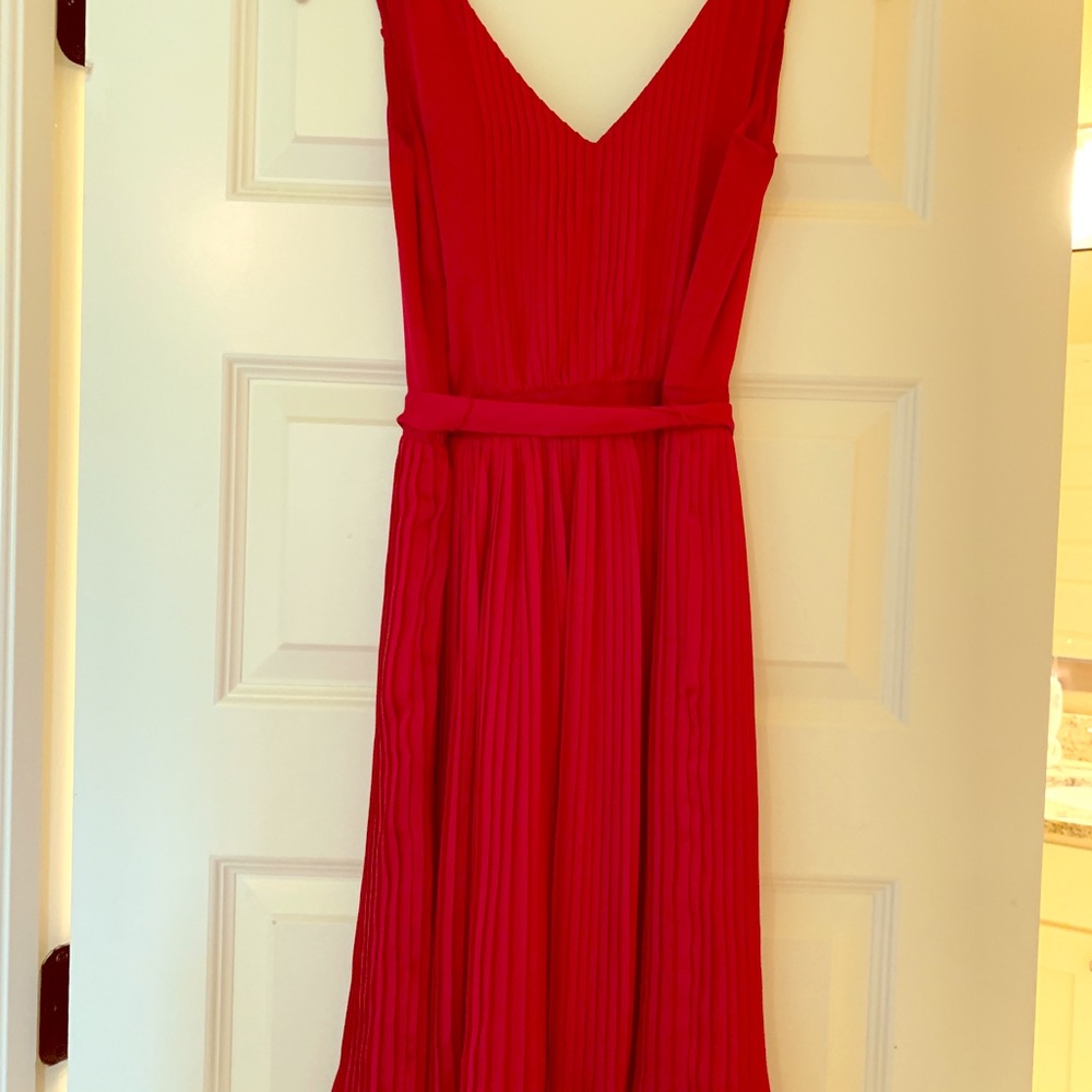White House black market red holiday dress, size 0